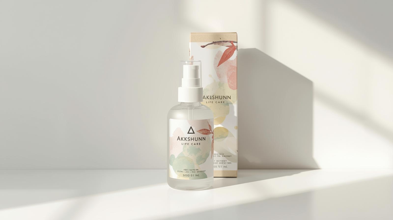 make a unique image for room freshner with packing for akshunn life care (2)