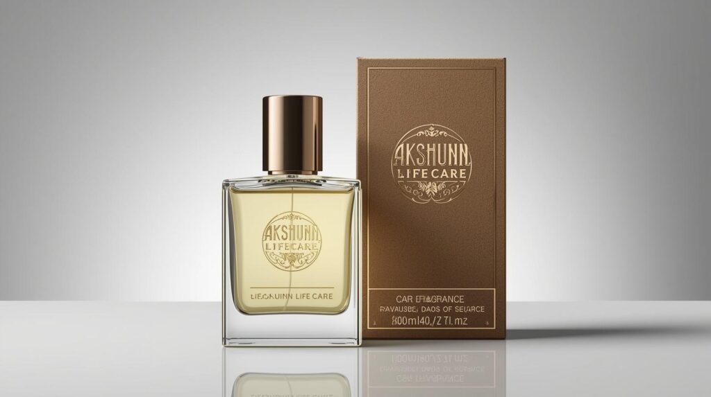 make a unique car fragnance image with their unique packing for akshunn life care insize 400x400 pixel (4)