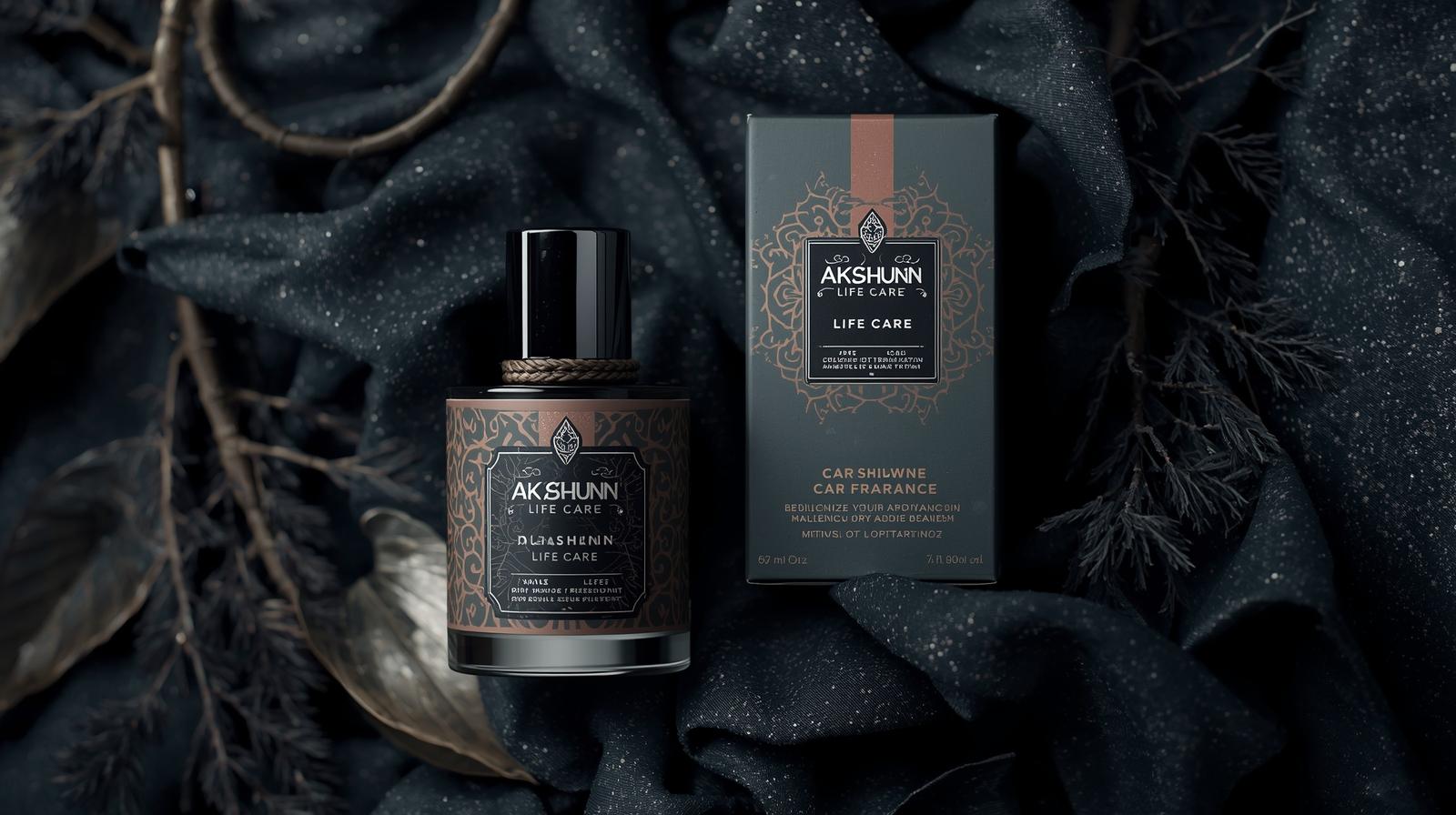 make a unique car fragnance image with their unique packing for akshunn life care insize 400x400 pixel (7)