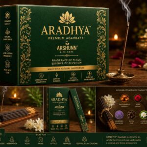 Aradhya Premium Quality Agarbatti for daily prayer with long-lasting fragrance